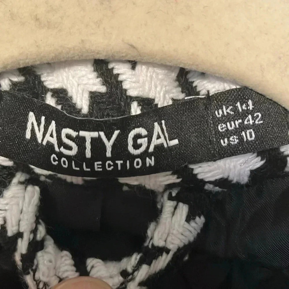 Nasty Gal houndstooth coat size 10 - Picture 4 of 10